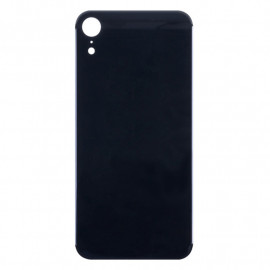 Задняя крышка Apple iPhone XR (стекло, широкий вырез под камеру) (черная)