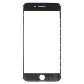 Стекло Apple iPhone 8 Plus в сборе с рамкой + OCA (черное)