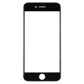 Стекло Apple iPhone 8 в сборе с рамкой + OCA (черное)