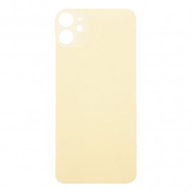 Задняя крышка Apple iPhone 11 (стекло, широкий вырез под камеру) (желтая)
