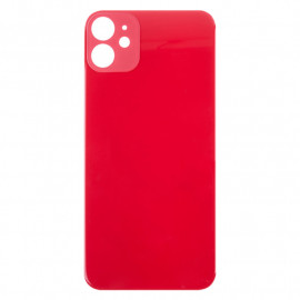 Задняя крышка Apple iPhone 11 (стекло, широкий вырез под камеру) (красная)