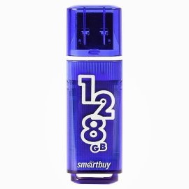 Флэш накопитель USB 128Gb Smart Buy Glossy (синий)