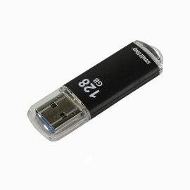 Флэш накопитель USB 128Gb Smart Buy V-Cut (черный)