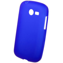 Чехол силиконовый матовый Samsung G110 Galaxy Pocket 2 (синий)