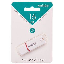 Флэш накопитель USB 16Gb Smart Buy Crown (белая)