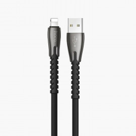 Дата-кабель USB универсальный Lightning Hoco U58 Core (120см) (черный)