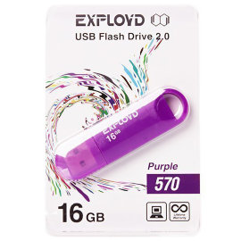 Флэш накопитель USB 16Gb Exployd 570 (фиолетовый)