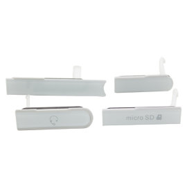 Заглушки (SIM/MicroSD/гарнитуры/зарядки) Sony C6602 Xperia Z (белые)