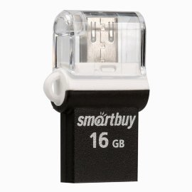 Флэш накопитель USB 16Gb Smart Buy OTG Poko (черный)