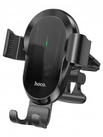 Автодержатель Hoco CA105 (раздвижной с беспроводной зарядкой) (черный)