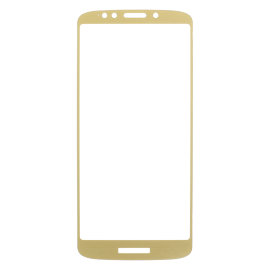 Защитное стекло Motorola Moto E5 (полное покрытие) (золотое) (без упаковки)