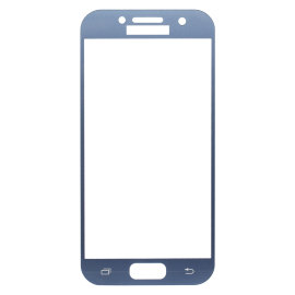 Защитное стекло Samsung A320F Galaxy A3 (2017) (с рамкой) (синее) (без упаковки)