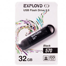Флэш накопитель USB 32Gb Exployd 570 (черный)