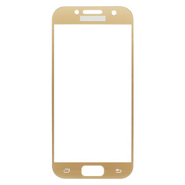 Защитное стекло Samsung A320F Galaxy A3 (2017) (с рамкой) (золотое) (без упаковки)