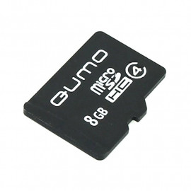 Карта памяти MicroSD 8Gb (Class 4) Qumo (без адаптера)