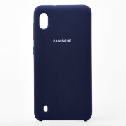 Чехол накладка Soft Touch Samsung A105F Galaxy A10 (темно-синий)