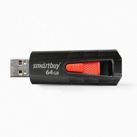 Флэш накопитель USB 64Gb Smart Buy IRON (черно - красный)