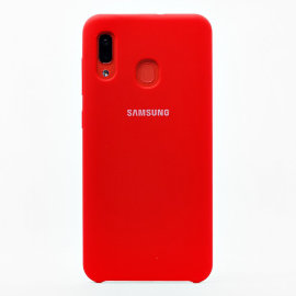 Чехол накладка Soft Touch Samsung A205F Galaxy A20 (красный)