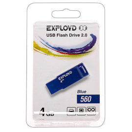 Флэш накопитель USB 4GB Exployd 560 (синий)
