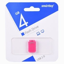 Флэш накопитель USB 4GB Smart Buy ART (розовый)