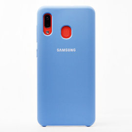 Чехол накладка Soft Touch Samsung A205F Galaxy A20 (лазурный)