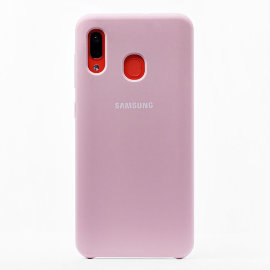 Чехол накладка Soft Touch Samsung A205F Galaxy A20 (песочный розовый)