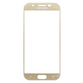 Защитное стекло Samsung A520F Galaxy A5 (2017) (с рамкой) (золотое) (без упаковки)