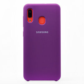 Чехол накладка Soft Touch Samsung A205F Galaxy A20 (пурпурный)