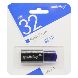Флэш накопитель USB 32Gb Smartbuy Click (синяя)