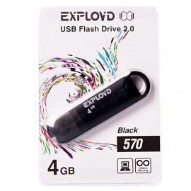 Флэш накопитель USB 4GB Exployd 570 (черный)