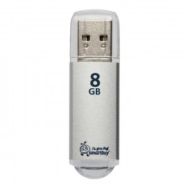 Флэш накопитель USB 8GB Smart Buy V-Cut (серебро)