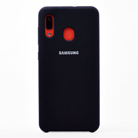 Чехол накладка Soft Touch Samsung A205F Galaxy A20 (черный)