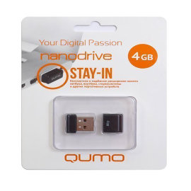 Флэш накопитель USB 4GB Qumo Nanodrive (черный)