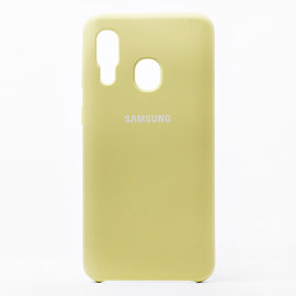 Чехол накладка Soft Touch Samsung A405 Galaxy A40 (зеленый)