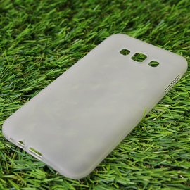 Чехол силиконовый матовый Samsung E700F Galaxy E7 (белый)