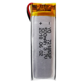 Аккумуляторная батарея универсальная 721855p (7,2*18*55mm) 3,7v 500mAh