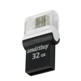 Флэш накопитель USB 32Gb Smart Buy OTG Poko (черный)