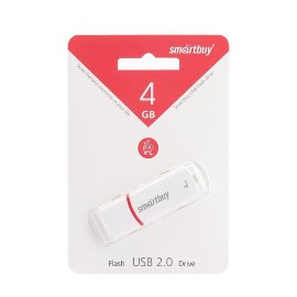 Флэш накопитель USB 4GB Smart Buy Crown (белый)