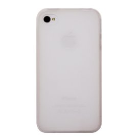 Чехол силиконовый матовый Apple iPhone 4 (белый)