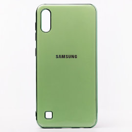 Чехол накладка SC154 Samsung A105F Galaxy A10 (зеленый)