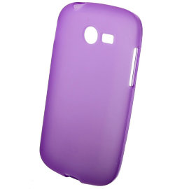 Чехол силиконовый матовый Samsung G110 Galaxy Pocket 2 (фиолетовый)