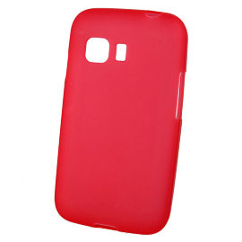 Чехол силиконовый матовый Samsung G130 Galaxy Young 2 (красный)