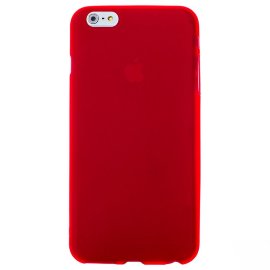 Чехол силиконовый матовый Apple iPhone 6 Plus (красный)