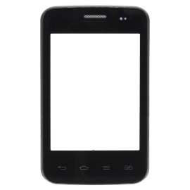 Тачскрин (сенсор) LG E435 Optimus L3 ll Dual с рамкой (черный)