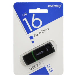 Флэш накопитель USB 16Gb Smart Buy Crown (черный)