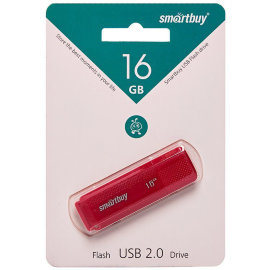 Флэш накопитель USB 16Gb Smart Buy Dock (красная)