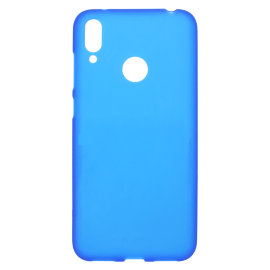 Чехол силиконовый матовый Huawei Y7 (2019) (синий)