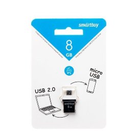 Флэш накопитель USB 8Gb Smart Buy OTG Poko (черный)