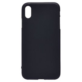 Чехол силиконовый матовый Apple iPhone Xs Max (черный)