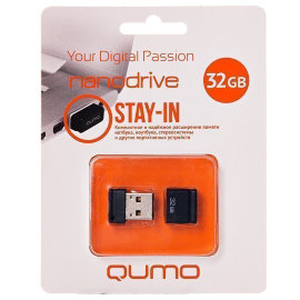 Флэш накопитель USB 32Gb Qumo Nanodrive (черная)